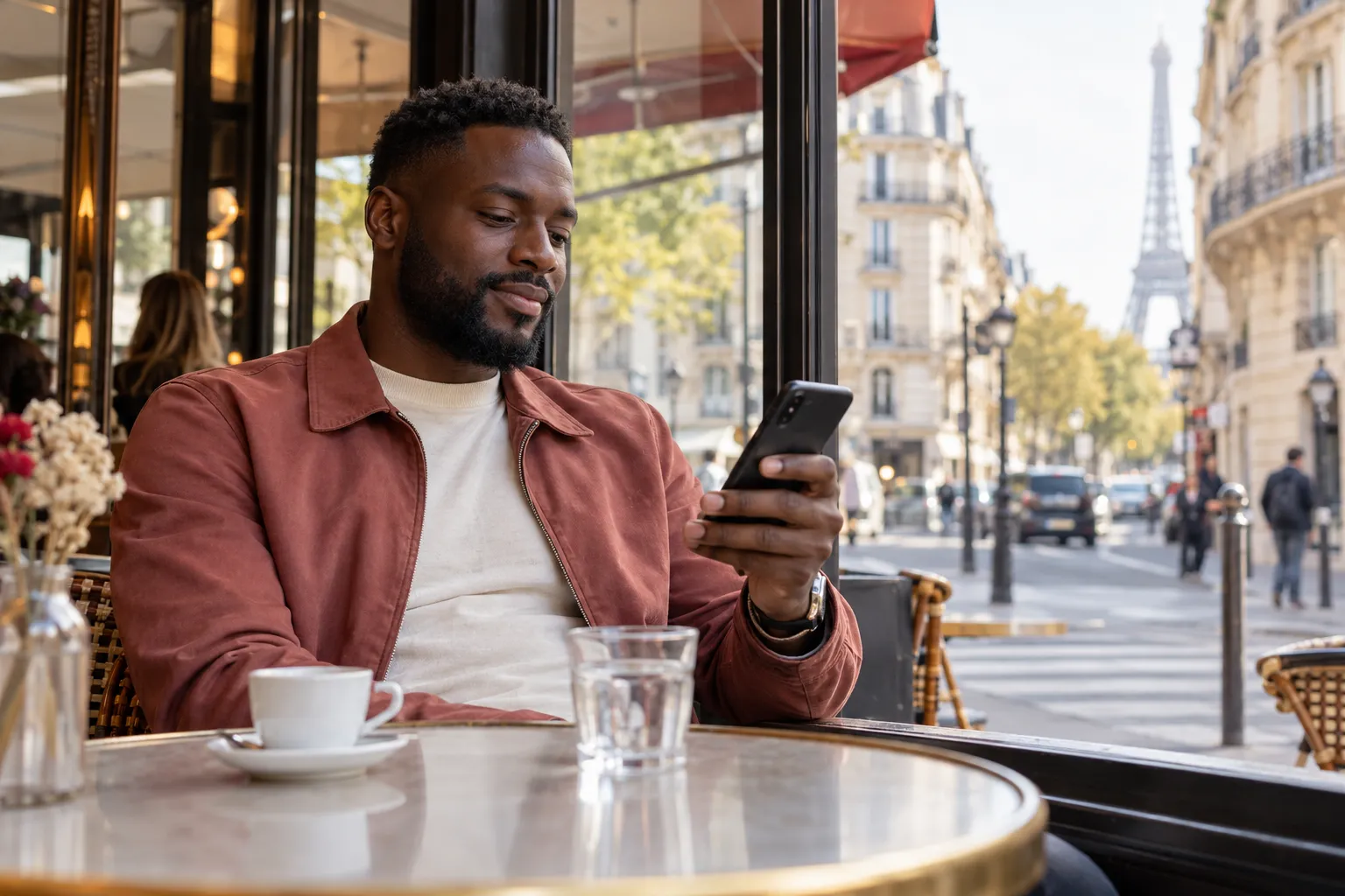 Un propriétaire ivoirien suit les loyers de son bien à Abidjan depuis une terrasse de café à Paris